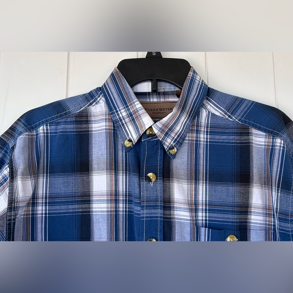 Clearwater Outfitters Men’s Plaid Button Down Shirt Long‎ Sleeves Size Large